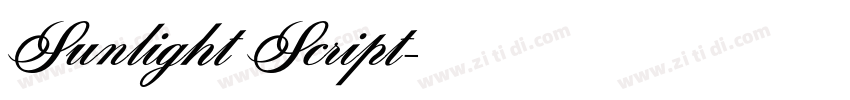 Sunlight Script字体转换